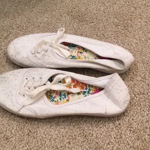 White slip ons